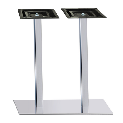 Pied double central carré chrome H.870mm MSA D70CH