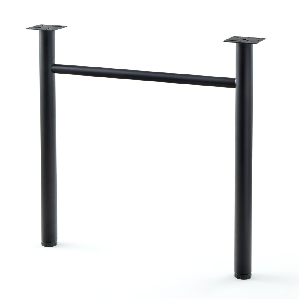 Pied H rond- Diam.50mm-Hauteur 720mm-Finition Noir mat