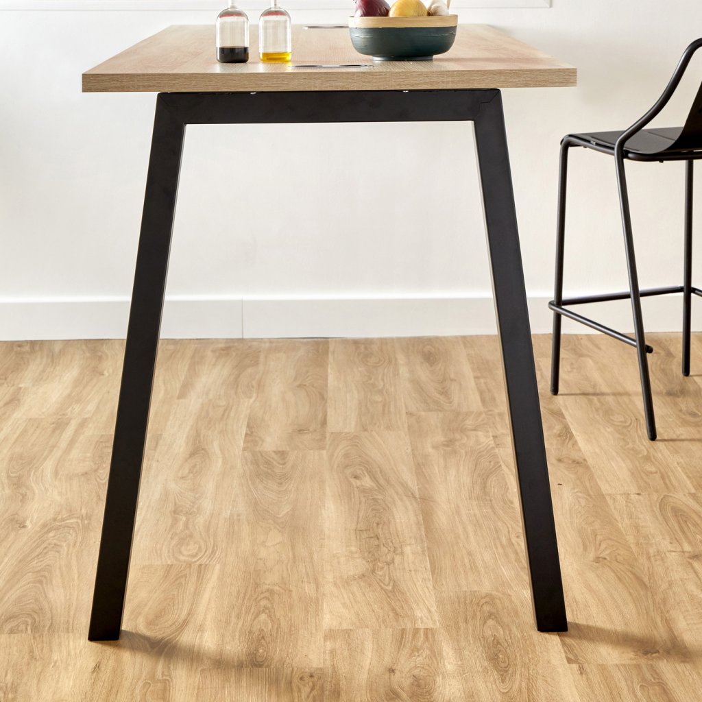 Pied MONTANA - largeur haute : 550 mm - largeur basse : 750mm - hauteur 710mm - finition noir mat (RAL 9005)