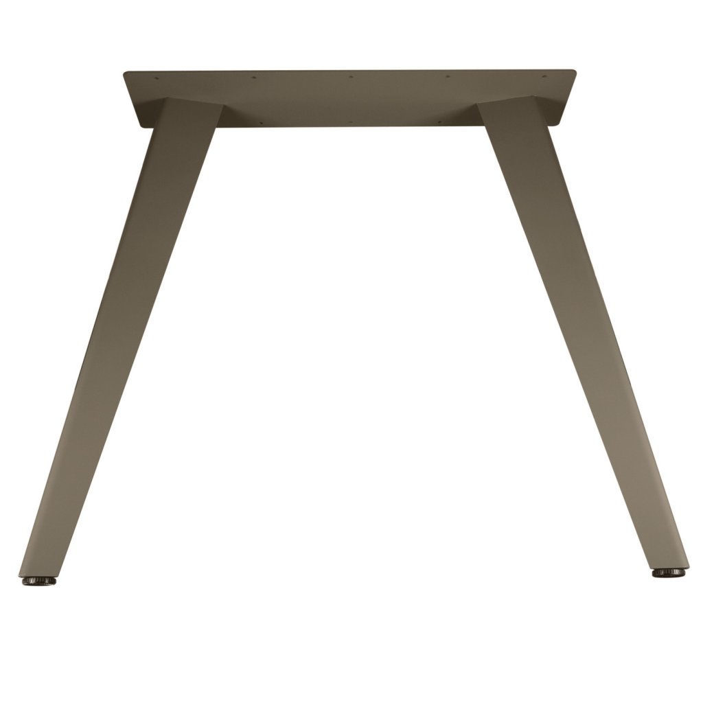 Pied pointe en acier - H. 715mm - finition taupe (RAL 7006)