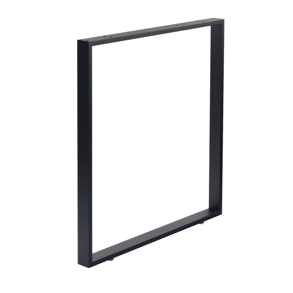 Pied rectangulaire en acier- Hauteur 890mm- Largeur 800mm- Finition noir mat (RAL9005)