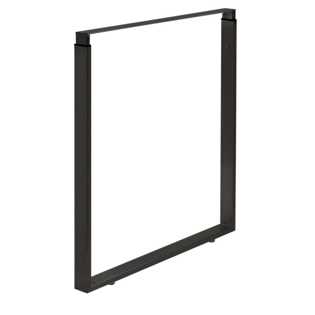 Pied rectangulaire télescopique de 800mm de large - hauteur réglable de 860 à 960mm - finition noir mat