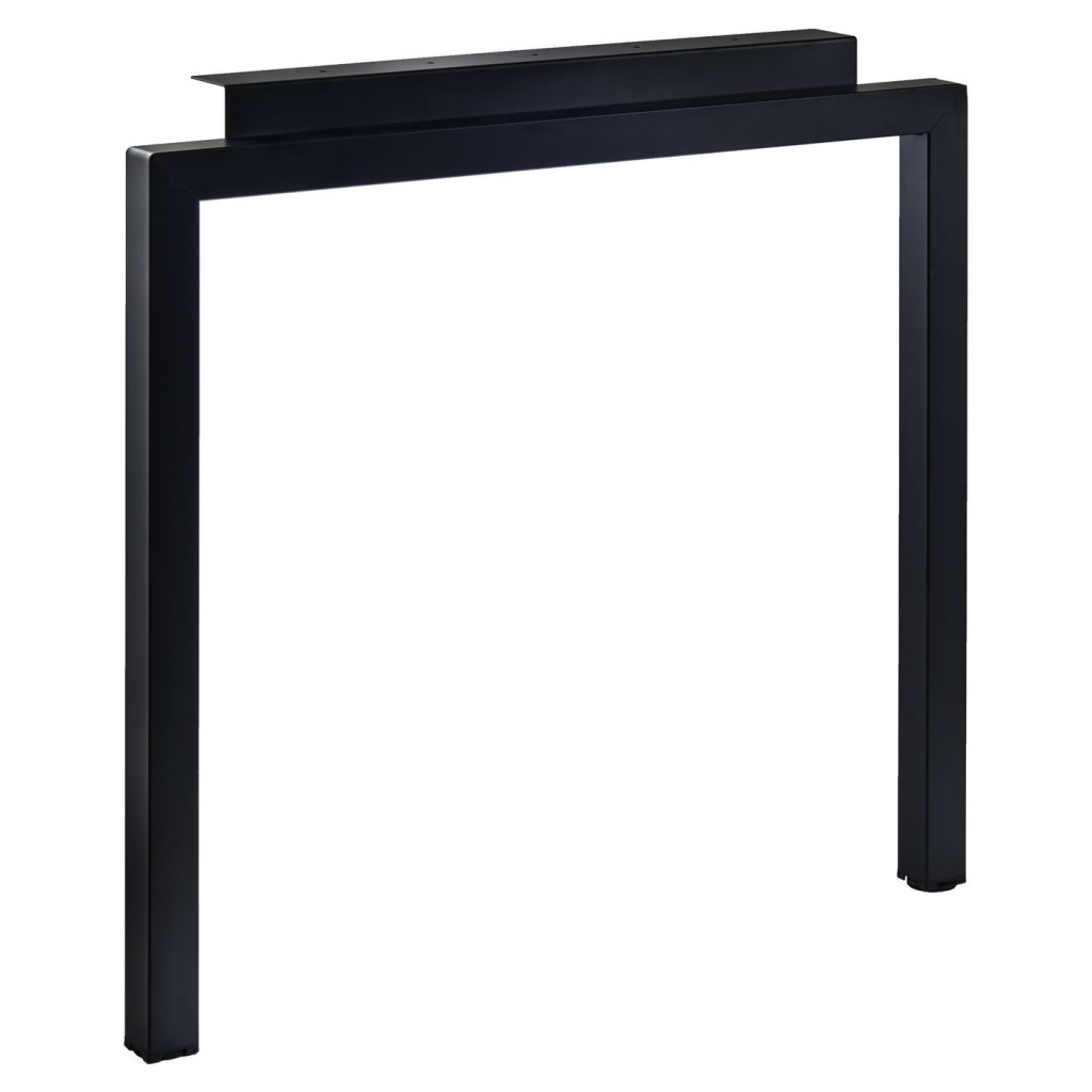 Pied snack aérien en acier - H. 890mm - profil carré 50 x 50 - finition noir mat (RAL 9005)