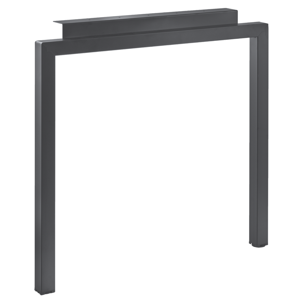 Pied snack aérien en acier - H. 900mm - profil carré 50 x 50 - finition gris anthracite (RAL 7016)