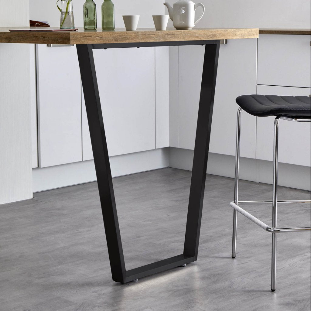 Pied trapèze - H. 920mm - finition noir mat