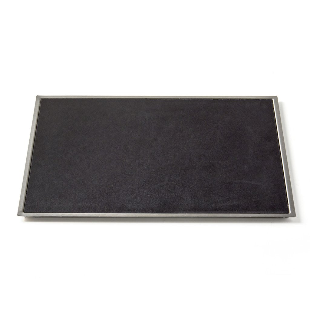 Planche à découper-Cadre inox ép.11mm-Plaque de DEKTON Noir 472x372mm-A encastrer