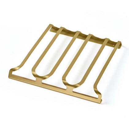 Porte-verres triple- l. 300 x P. 285 x H. 35mm - capacité : 9 verres - finition or mat
