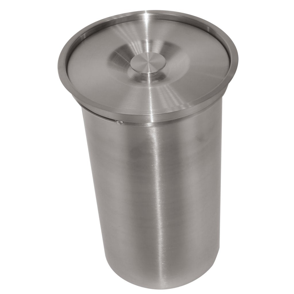 Vide-déchets en inox version seau de 10L en inox - diamètre 250mm