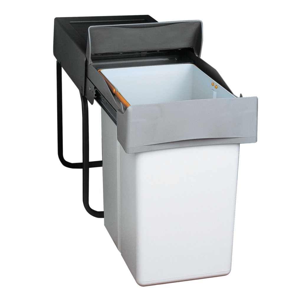 Poubelle MSA 226-G 20 L gris clair et beige pour meuble de 300 mm