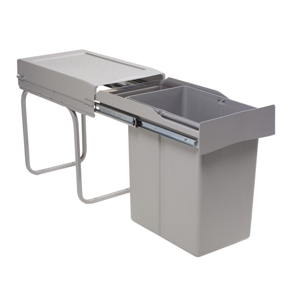Poubelle MSA 221G 20 L grise pour meuble de 300 mm