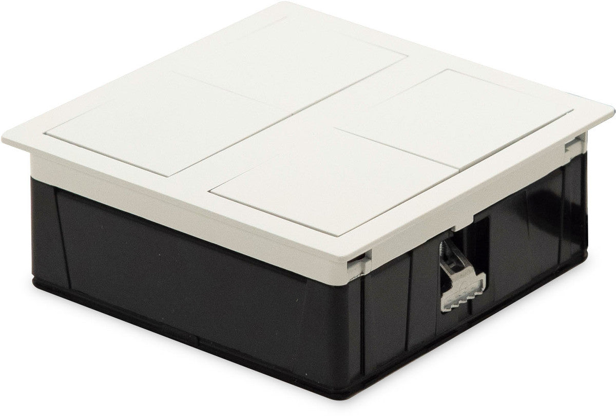 Prise carrée à encastrer TSUNO coloris Blanc 2 prises