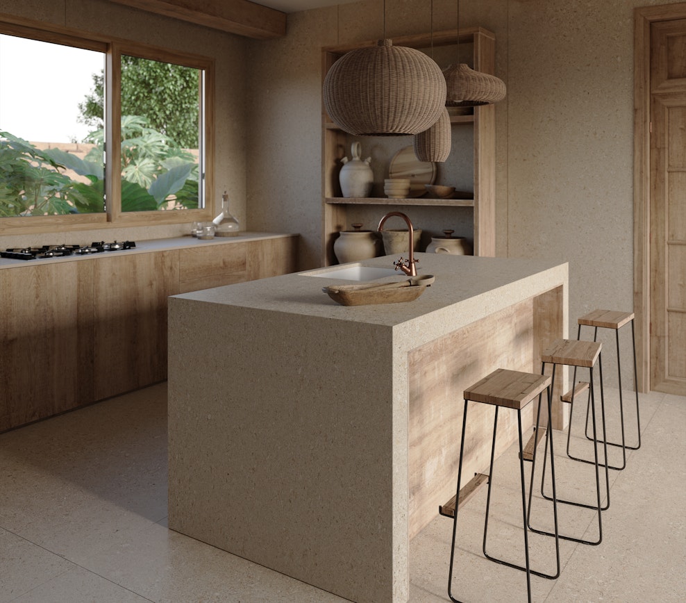 Revêtement de sol et mural en Dekton Vk02 Avorio (en m²)