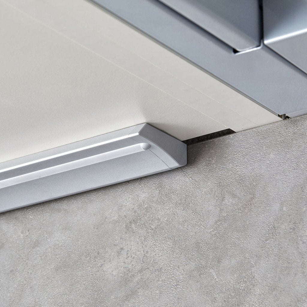 Réglette LED WAVE faible consommation (800x50.7x16.5) avec convertisseur intégré- Sans interrupteur- Finition aluminium anodisé- Puissance 4.6W/530Lm- 230VAC-4000K