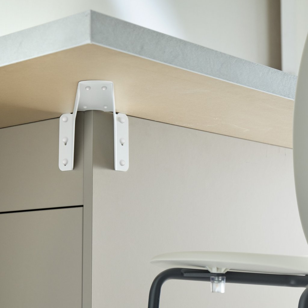 Renfort d'angle PLAK-A court 234 mm blanc mat