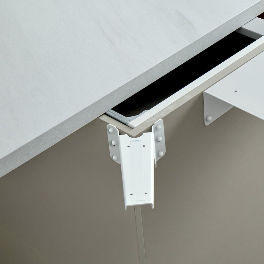 Renfort d'angle PLAK-A court 234 mm blanc mat