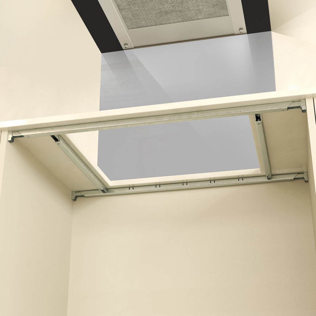 Renfort de plan de travail FORZA-Kit composé de 2 Longerons, 2 Traverses et 4 supports- Pour meuble de 1000mm-Finition acier zingué