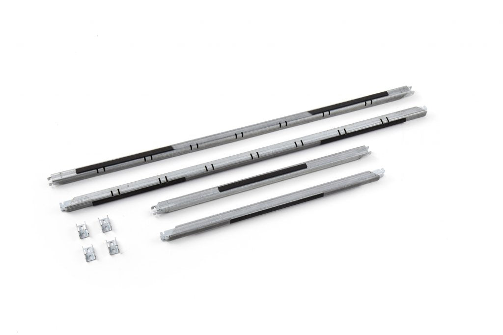 Renfort de plan de travail FORZA-Kit composé de 2 Longerons, 2 Traverses et 4 supports- Pour meuble de 1200mm-Finition acier zingué