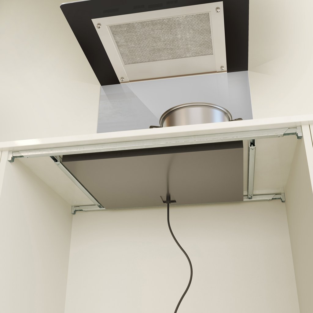 Renfort de plan de travail FORZA-Kit composé de 2 Longerons, 2 Traverses et 4 supports- Pour meuble de 1200mm-Finition acier zingué