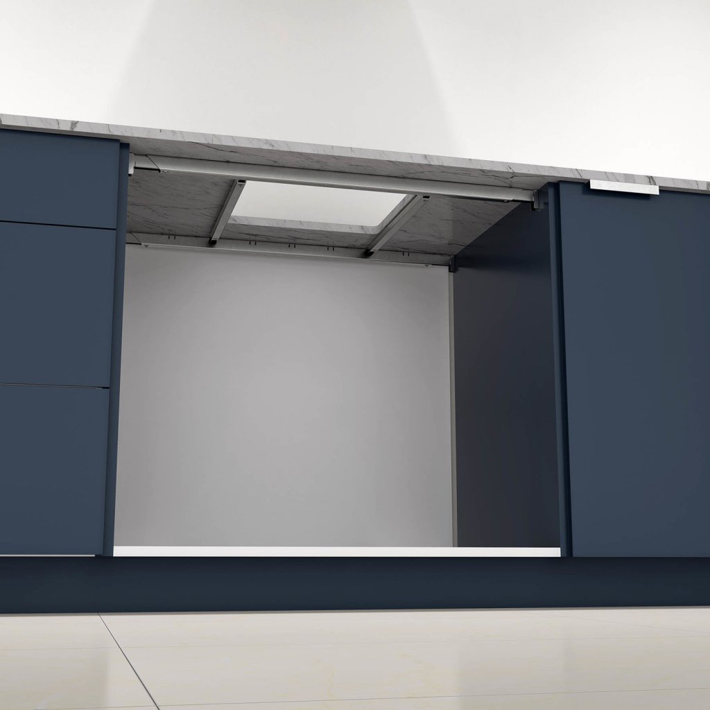 Renfort de plan de travail FORZA+ -Kit composé de 2 Longerons, 2 Traverses et 4 supports- Pour meuble de 900mm-Finition acier zingué