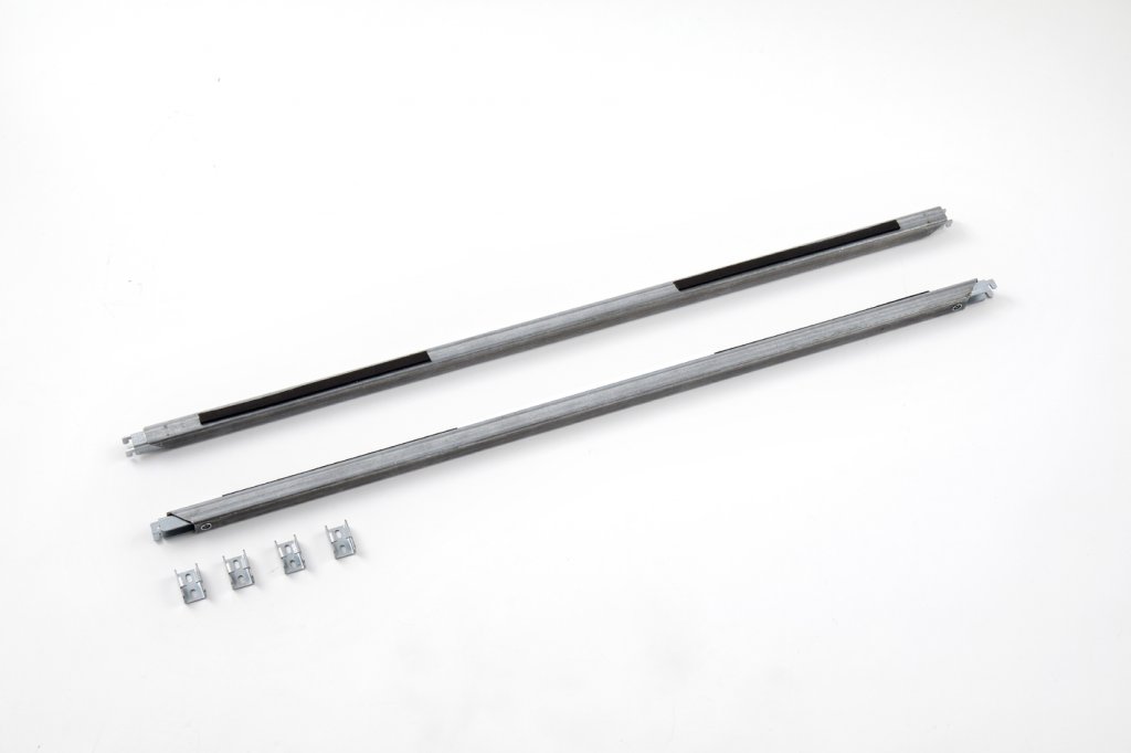 Renfort de plan de travail FORZA-Kit composé de 2 Longerons, 4 Supports - Pour meuble de 1000mm-Finition acier zingué