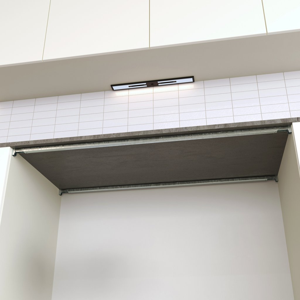 Renfort de plan de travail FORZA-Kit composé de 2 Longerons, 4 supports - Pour meuble de 900mm-Finition acier zingué