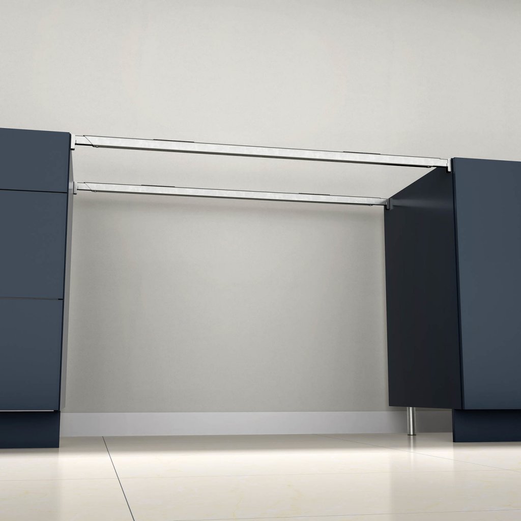 Renfort de plan de travail FORZA+ renforcé -Kit composé de 2 Longerons, 4 supports - Pour meuble de 1200mm-Finition zinguée