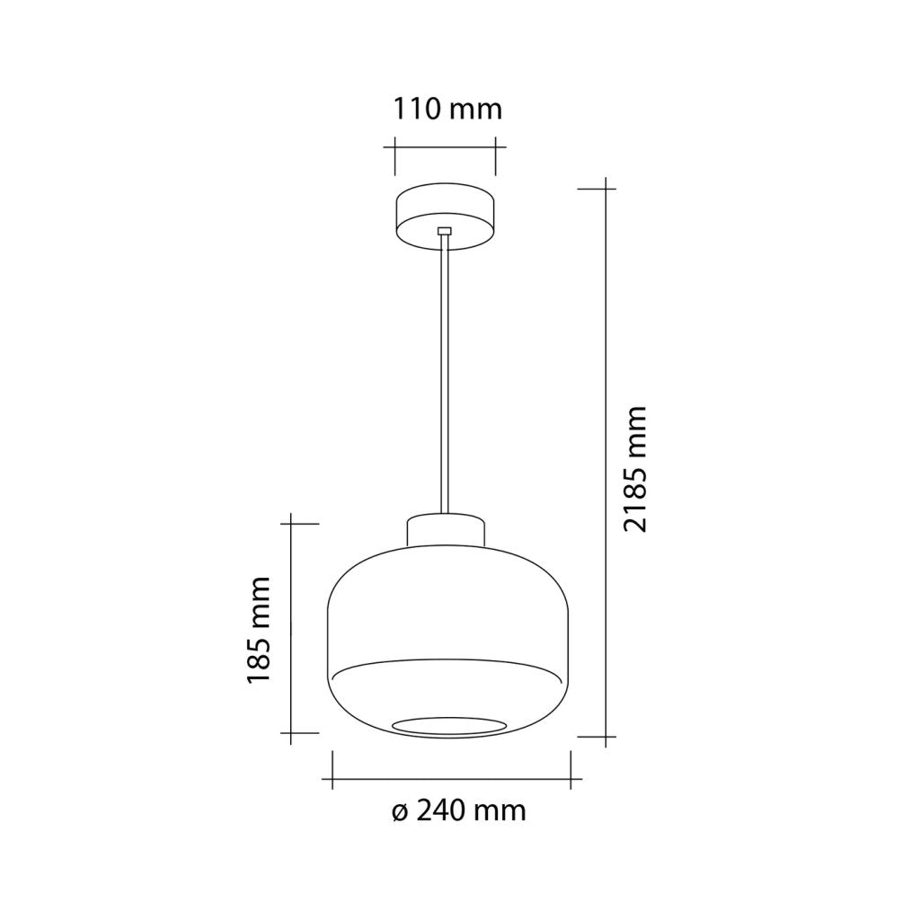 Suspension HANOI monture en métal avec finition en laiton et pavillon noir mat - Diffuseur verre soufflé vert- Ø 24cm
