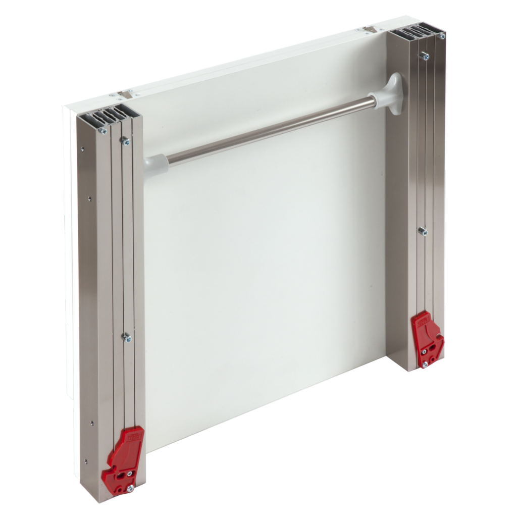 Table escamotable en mélaminé blanc pour tiroir de 900mm