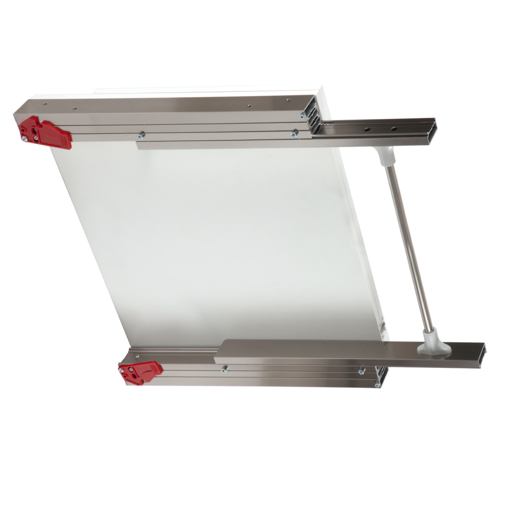 Table escamotable en mélaminé blanc pour tiroir de 600mm