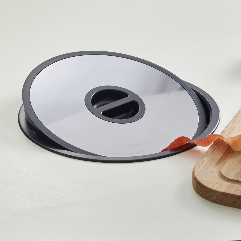 Vide-déchets MSA B4013 noir et inox Ø 295 mm