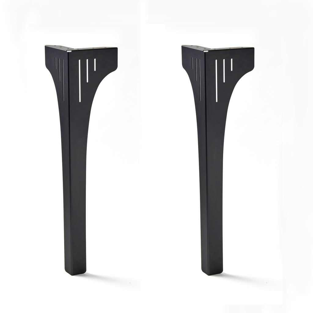 Pied de table STRONG avec découpe décorative- Noir mat-H.870mm- Vendu par 2
