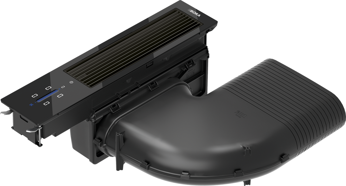 Dispositif aspirant BORA Classic 2.0 All Black CKA2AB, vue en perspective