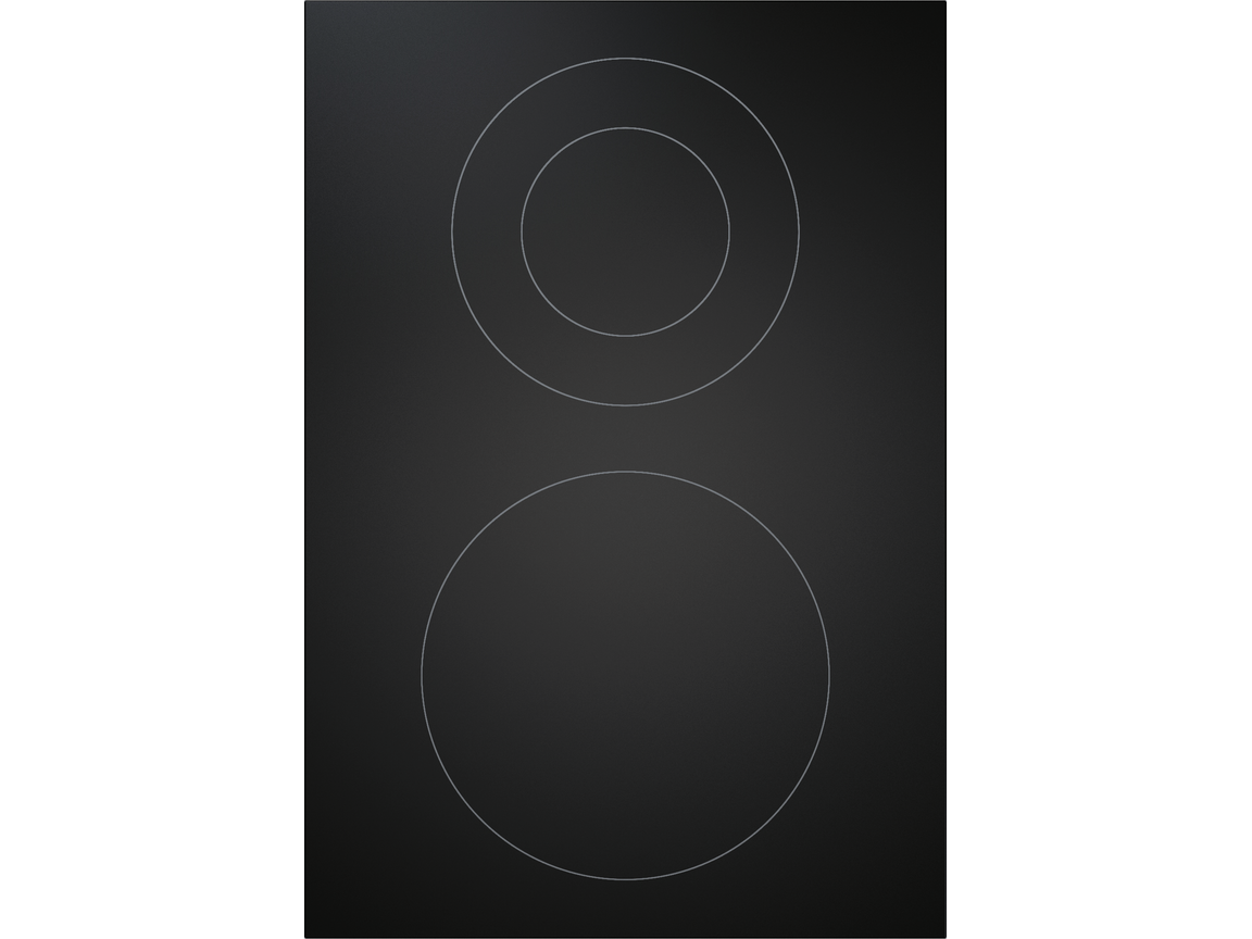Table Hyper BORA Professional 3.0 PKCH3AB vue de dessus, vitrocéramique noire brillante
