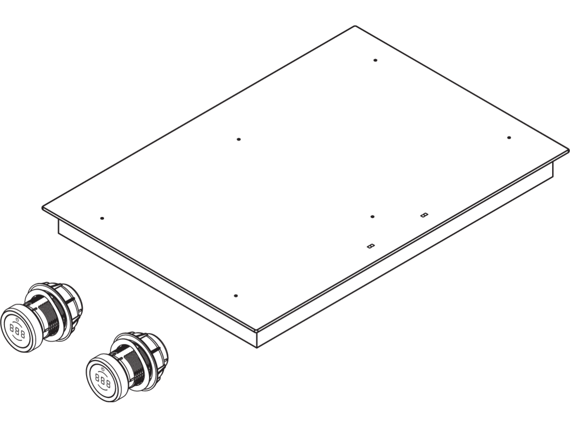 Schéma technique de la table induction BORA Professional 3.0 PKFI3AB