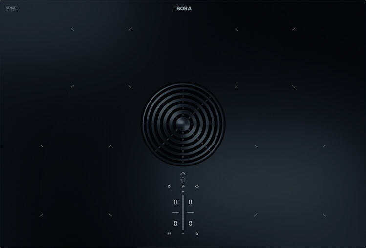 PURE - Table de cuisson induction avec dispositif aspirant et Bora Assist (évacuation d'air) verre mat