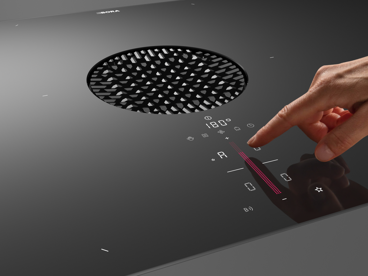 Réglage de la fonction Fry sur la commande sControl+ du BORA X Pure en verre brillant