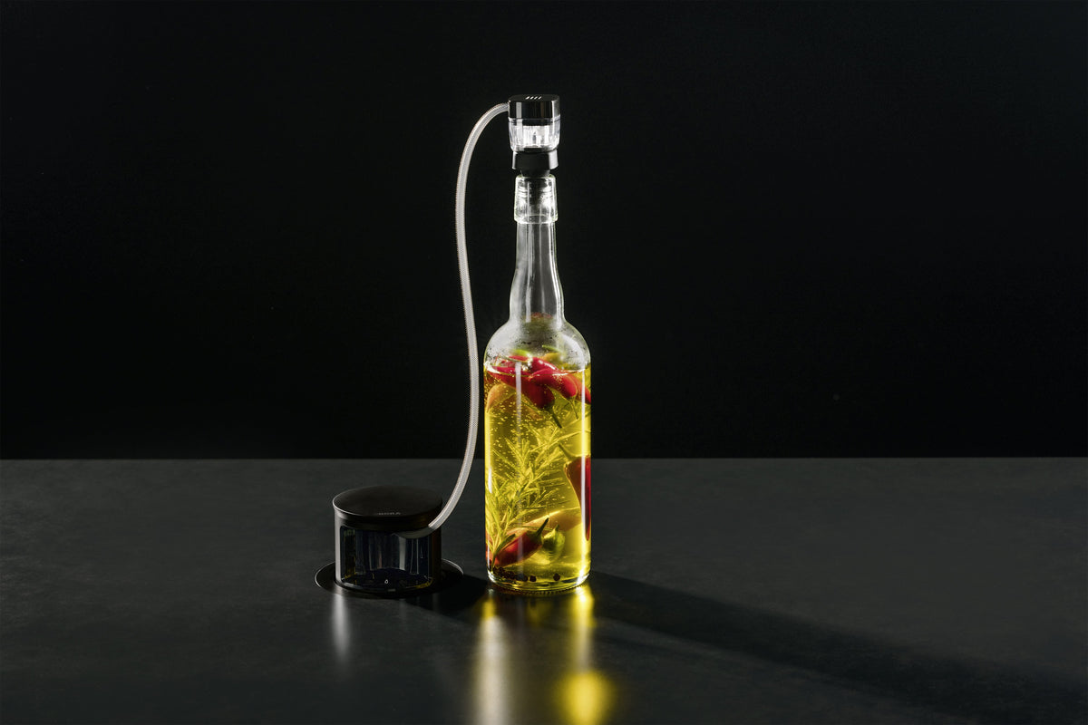 Bouteille refermée avec le bouchon de mise sous vide BORA QVac