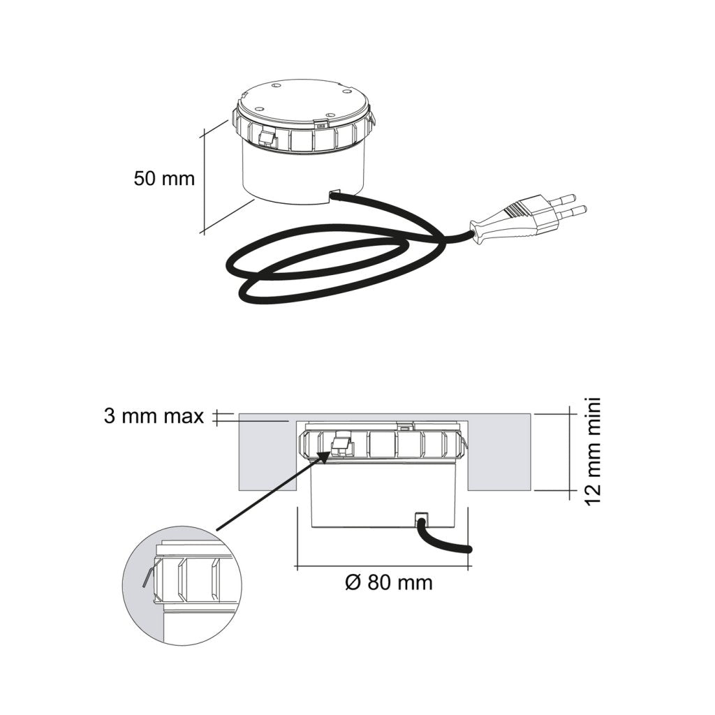 Chargeur à induction invisible ORION- A encastrer