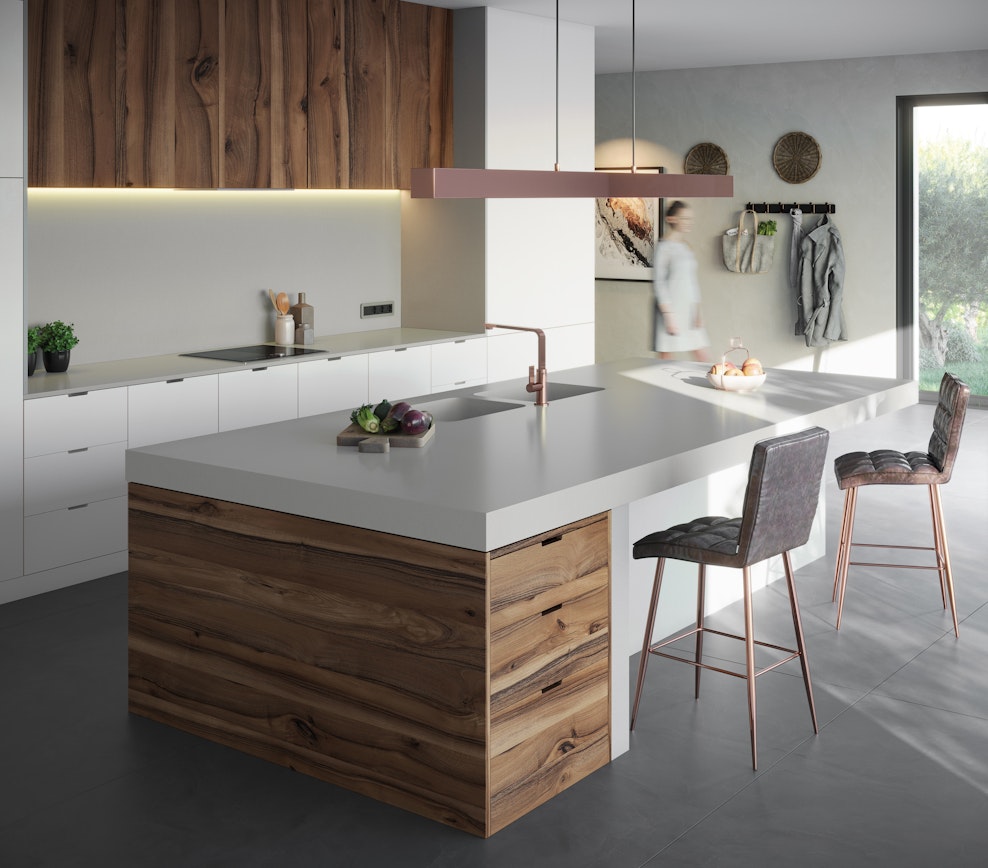 Revêtement de sol et mural en Silestone Cincel Grey (en m²)