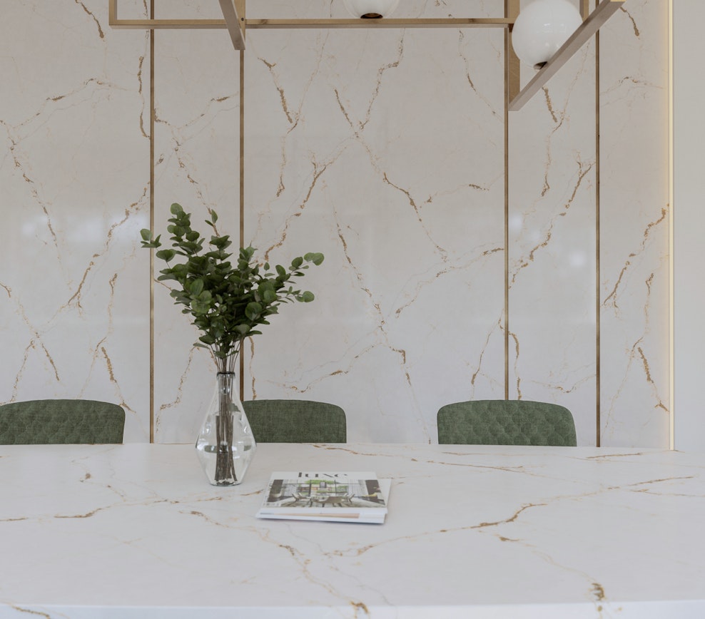 Revêtement de sol et mural en Silestone Versailles Ivory (en m²)