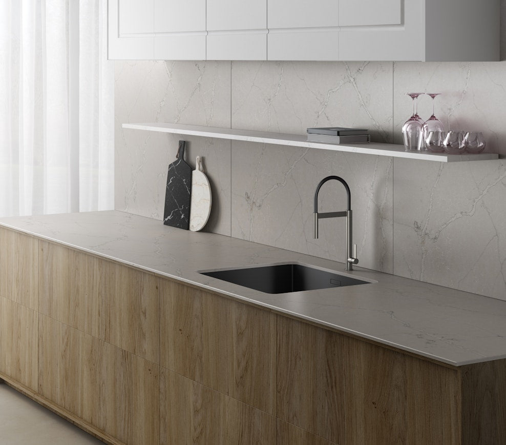 Revêtement de sol et mural en Silestone Victorian Silver (en m²)