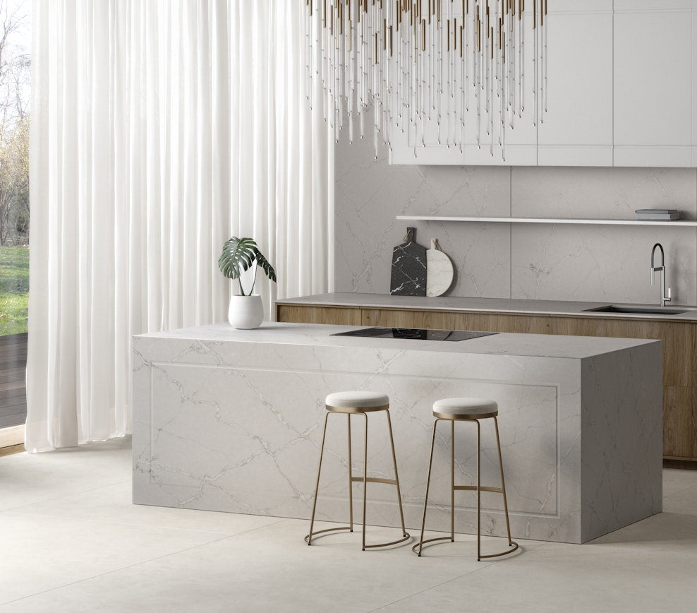 Revêtement de sol et mural en Silestone Victorian Silver (en m²)