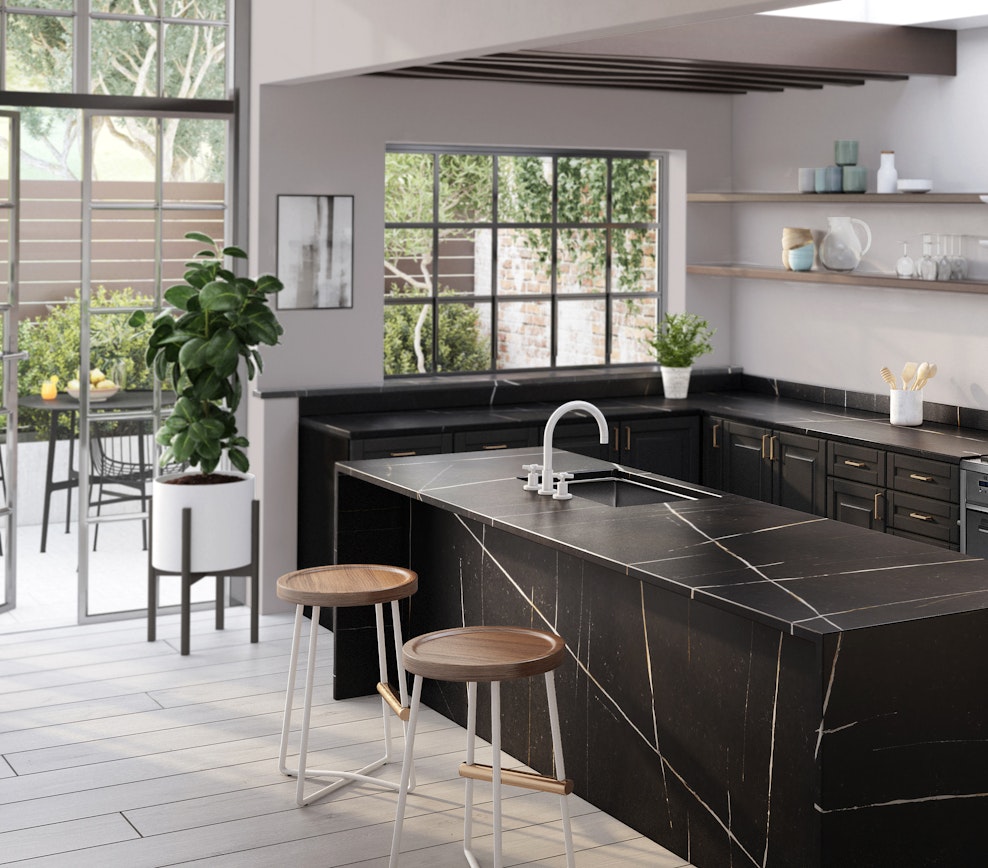 Revêtement de sol et mural en Silestone Et Noir (en m²)