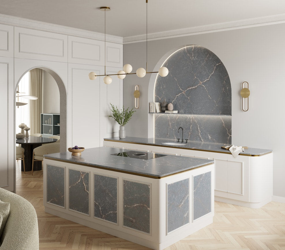 Revêtement de sol et mural en Silestone Parisien Bleu (en m²)