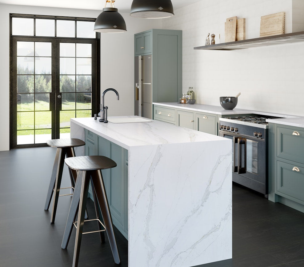 Revêtement de sol et mural en Silestone Et Calacatta Gold (en m²)