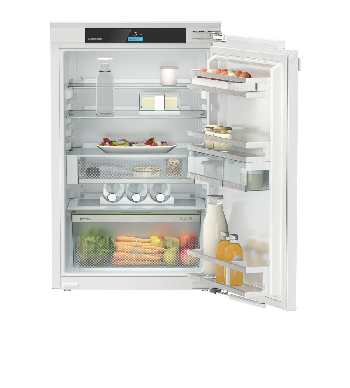 Réfrigérateur encastrable Liebherr IRci 3950 ouvert, garni