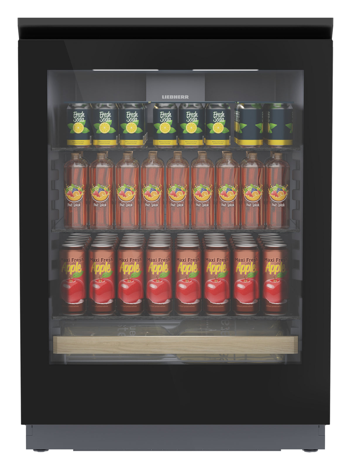 Réfrigérateur à boissons Liebherr UBCgb 3731 fermé, porte vitrée, garni de boissons
