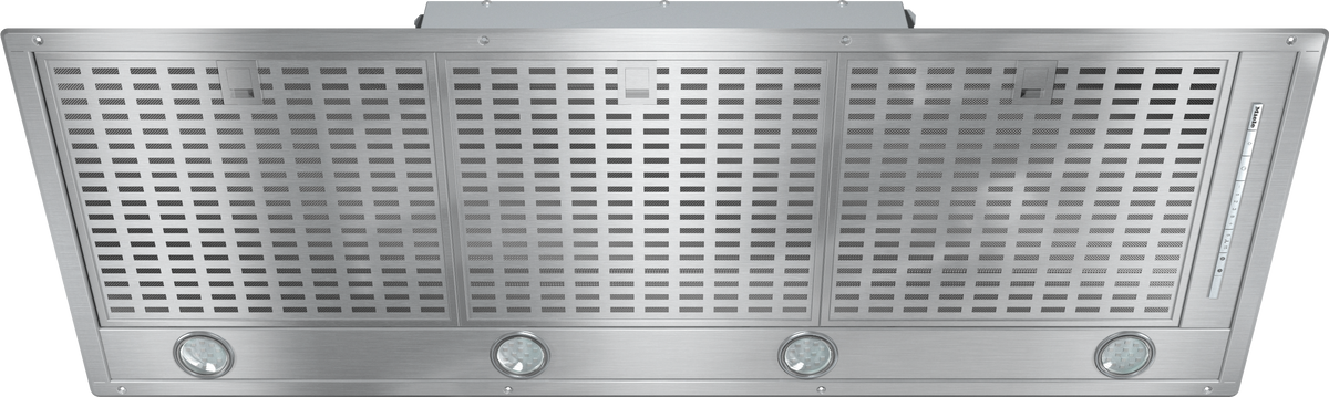 Hotte totalement intégrable Miele DA 2518, finition Inox, vue de dessous