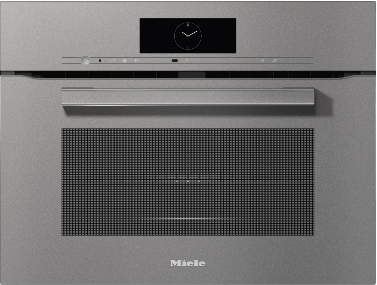 Four compact combiné micro-ondes Miele H 7840 BM, finition Gris graphite PearlFinish