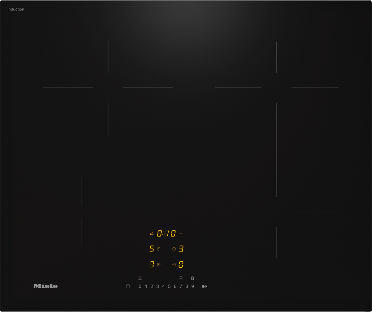 Table de cuisson à induction Miele KM 7363 FL, vitrocéramique noire, 62 cm